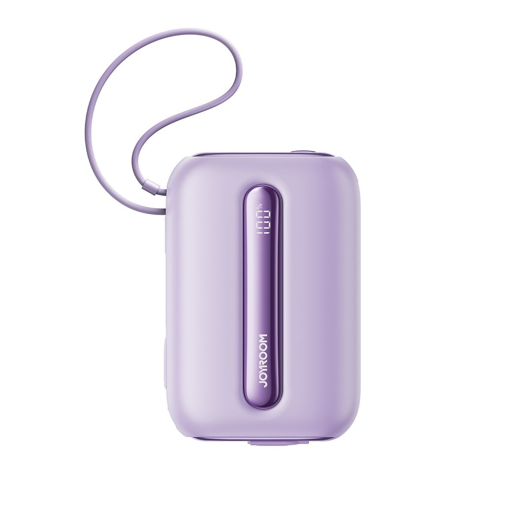 Joyroom JR-L012 Ultra powerbank 20000mAh met USB-C/Lightning-kabels - Paars