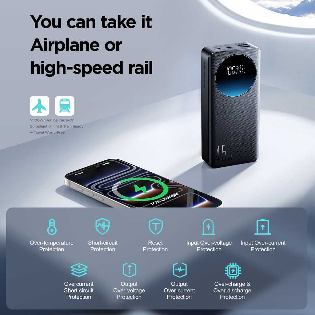 Joyroom JR-PBF02 Pro 45W powerbank 20000mAh – svart