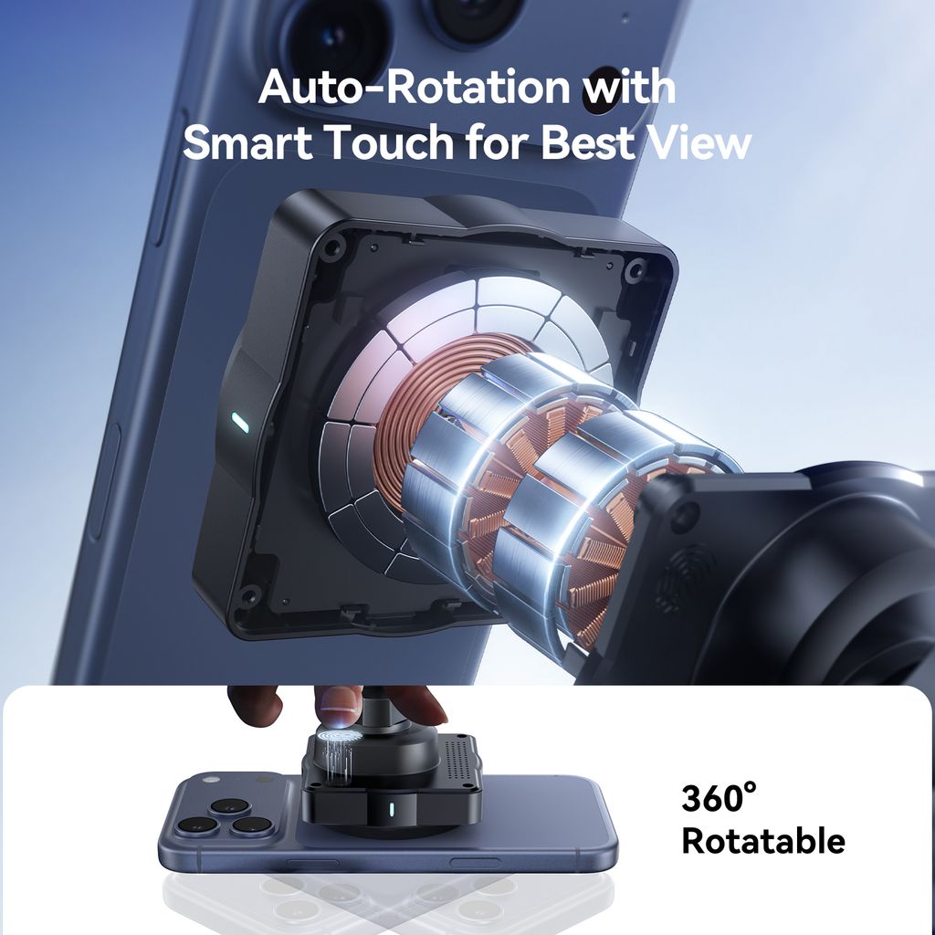 Joyroom JR-ZS506 magnetisk trådlös billaddare / telefonhållare – svart