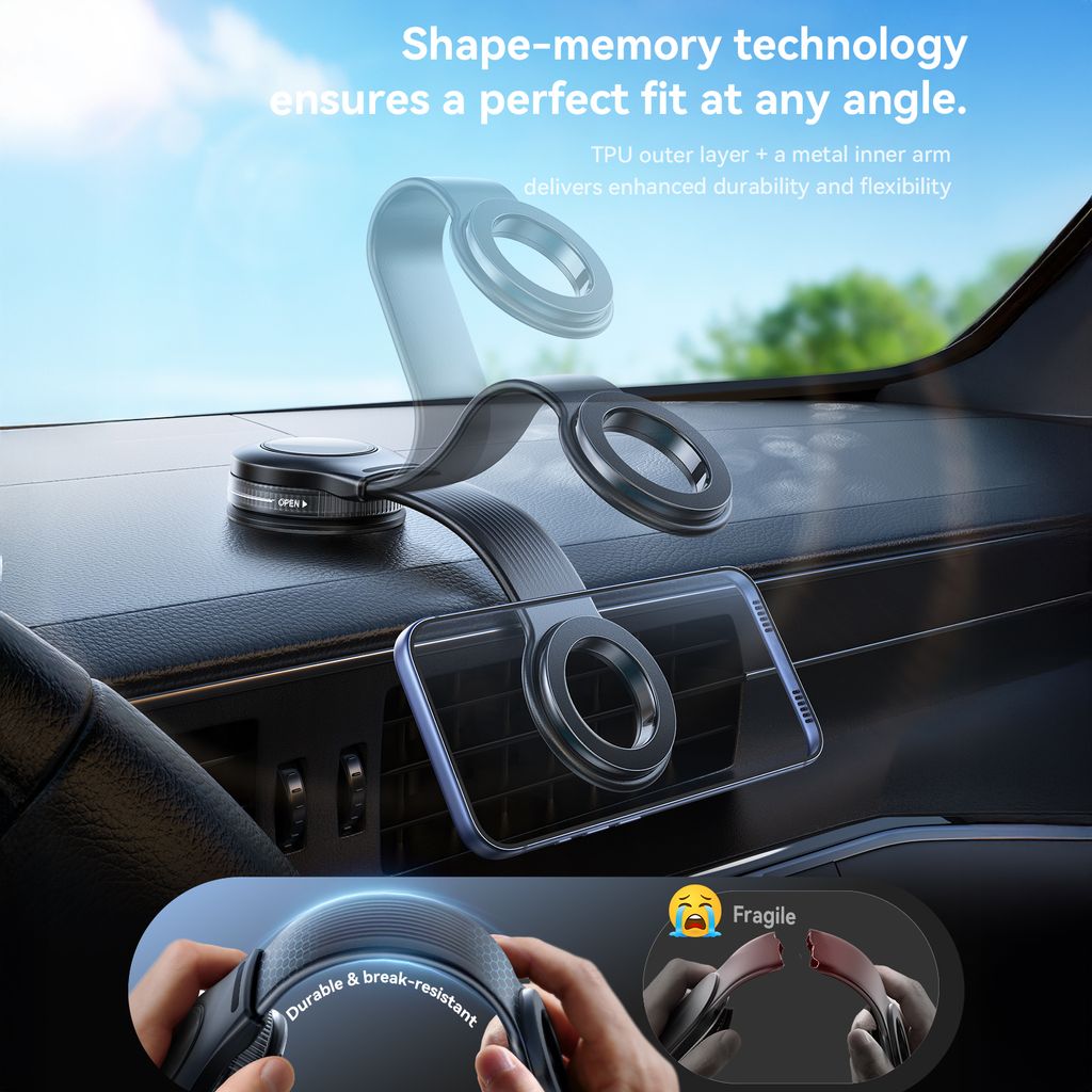 Joyroom JR-ZS518 böjbar magnetisk telefonhållare – svart