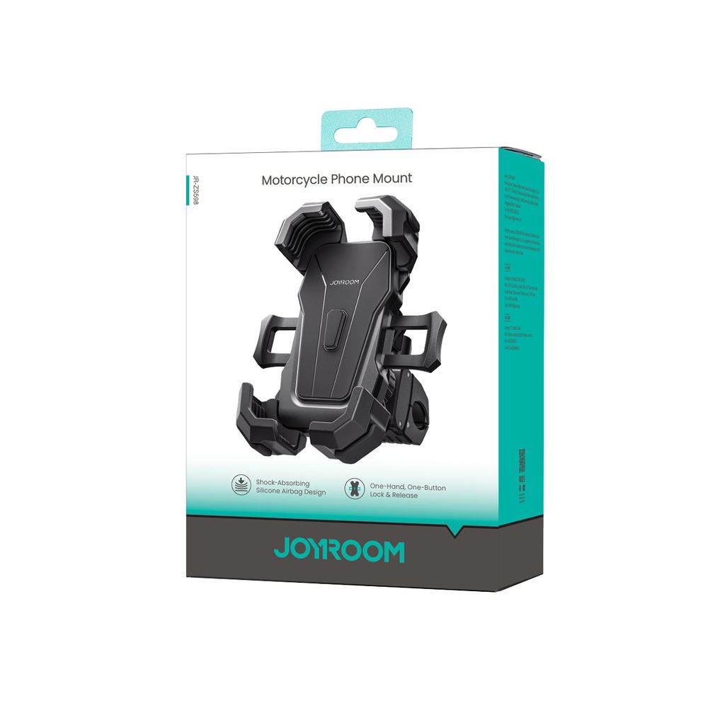 Joyroom JR-ZS598 vibrationsabsorberende telefonholder til cykel - sort