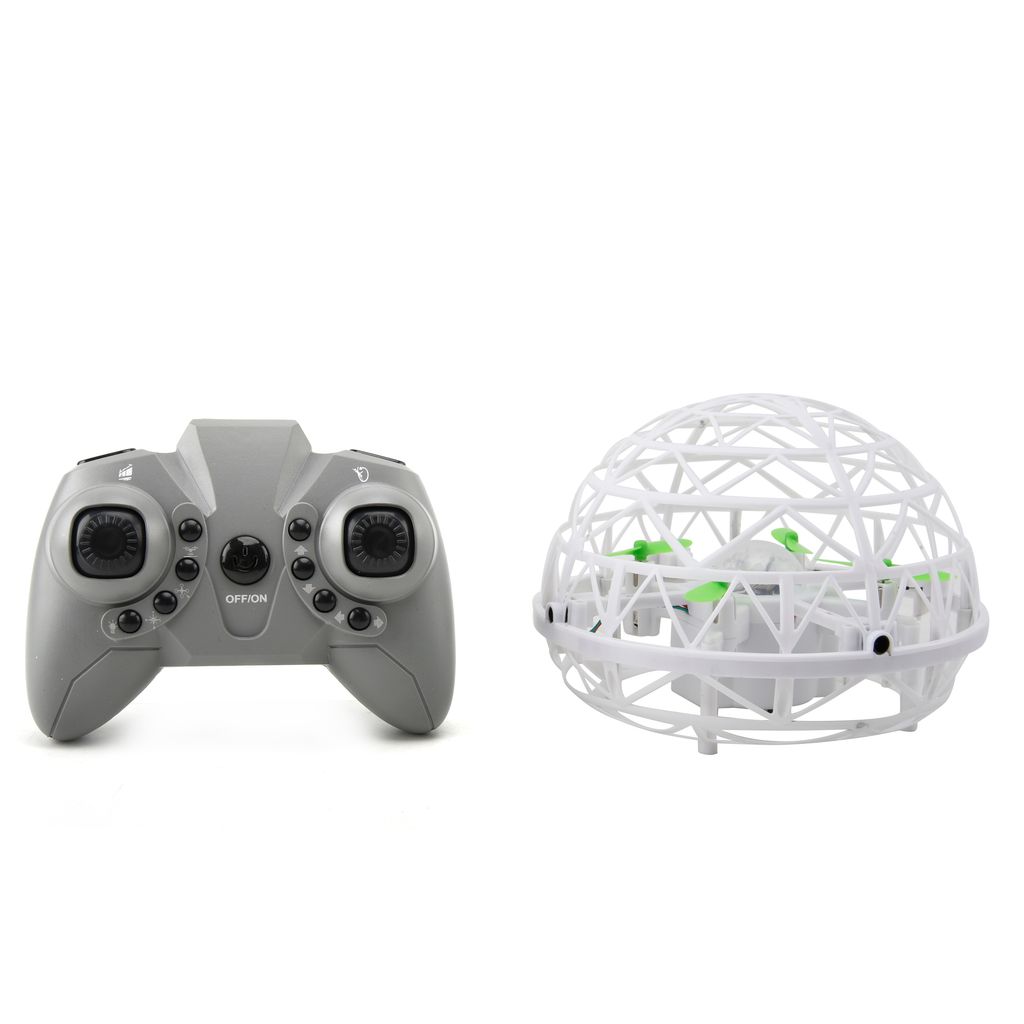 Gear4Play Ball Drone Radiostyret Legetøj med LED Lys - Hvid