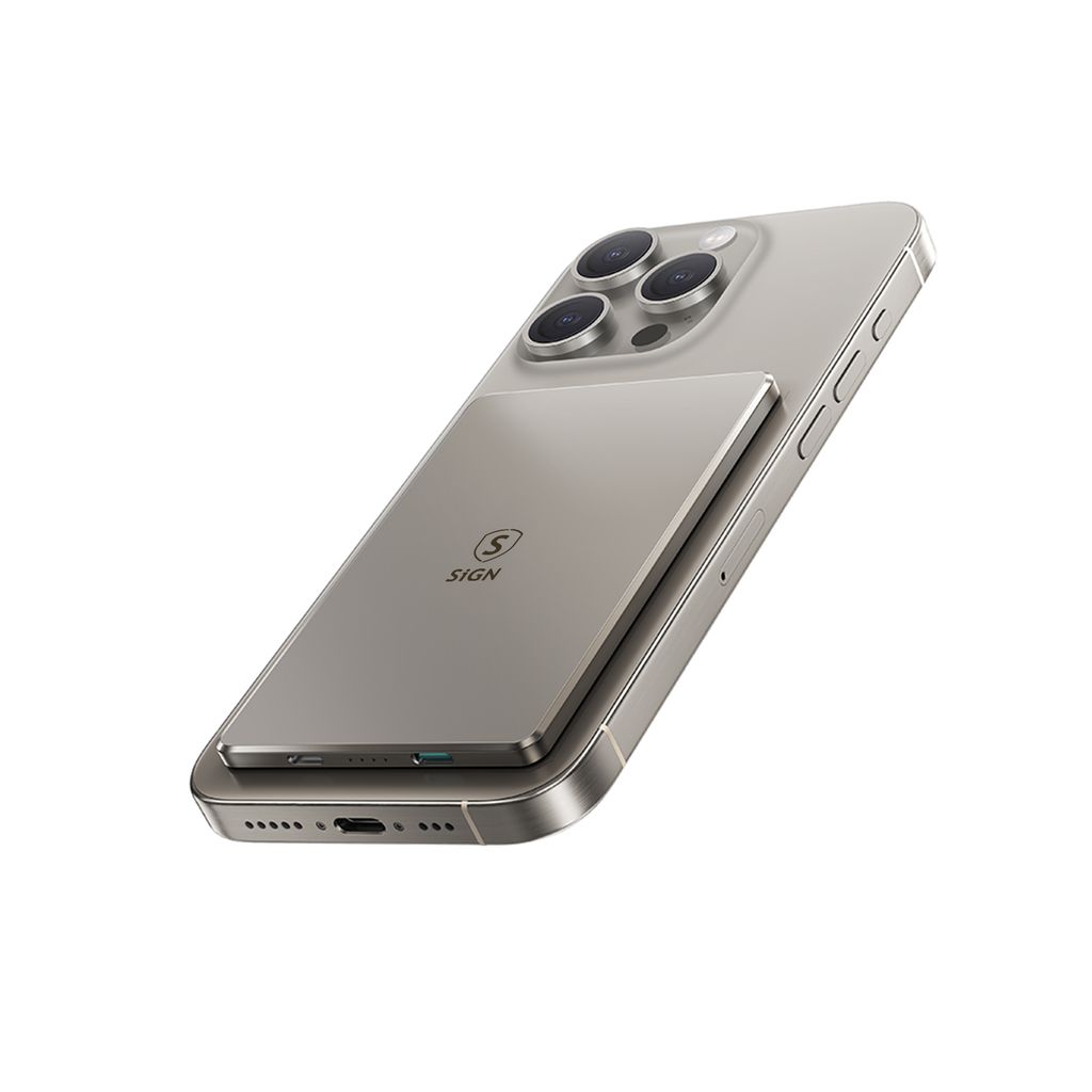 SiGN Magnetisk Trådlös Powerbank 5000mAh 20W Ultra Slim