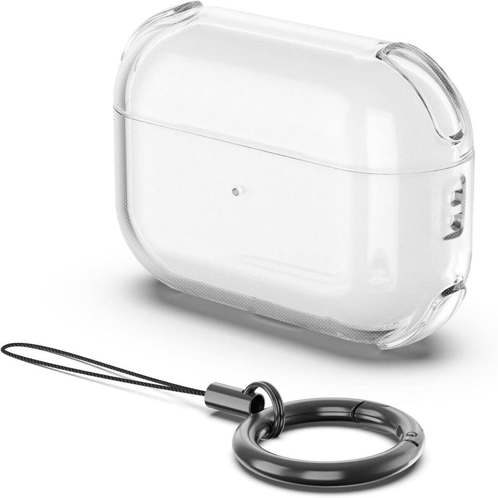 Skyddsfodral för AirPods Pro 3 – Transparent mjuk-TPU med ring och snöre