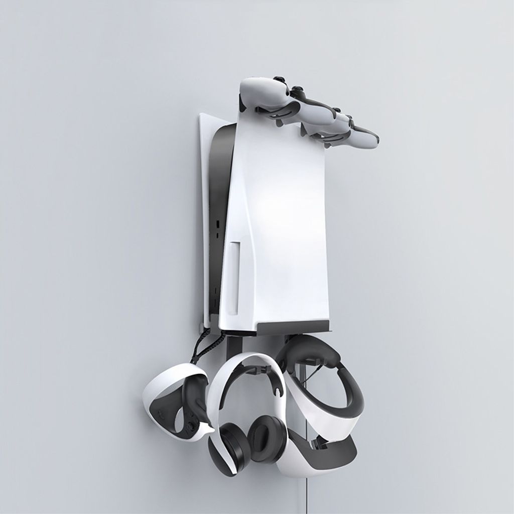 iPlay-seinäteline PlayStation 5:lle + lisävarusteille - musta