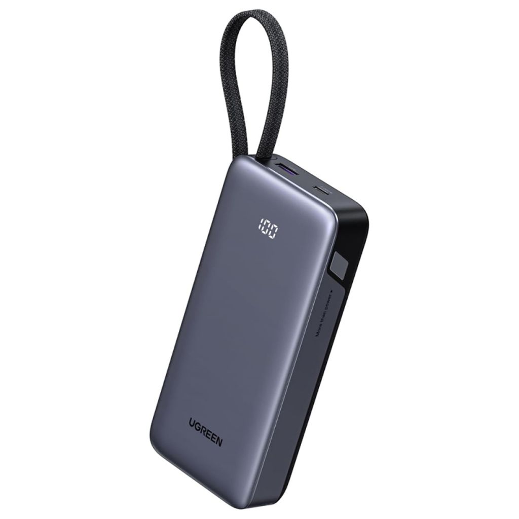 Ugreen PB536 powerbank 20000mAh 45W QC + PD med USB-C kabel – grå
