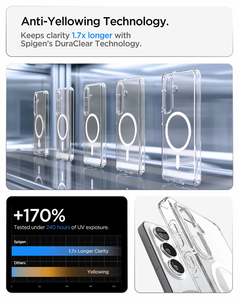Spigen Samsung Galaxy S26 Ultra Skal Ultra Hybrid MagFit - Transparent/Vit