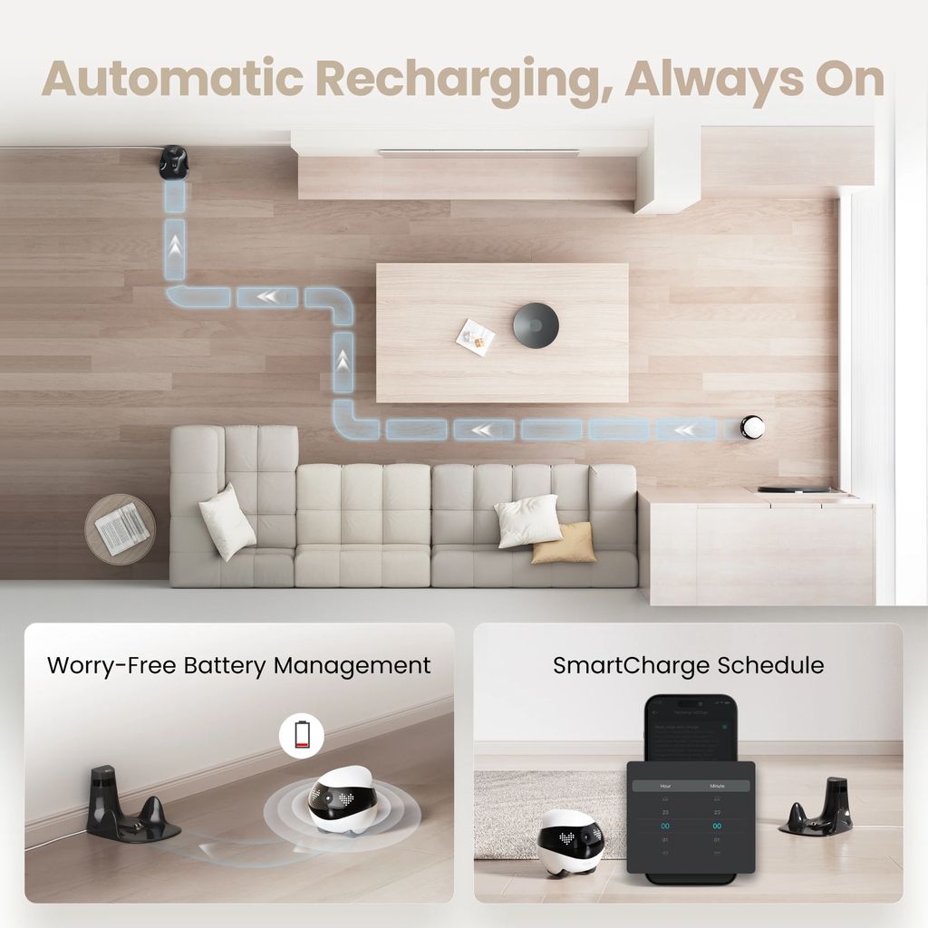 Enabot EBO Air 2 Companion Robot – 2K QHD-kamera – hvit