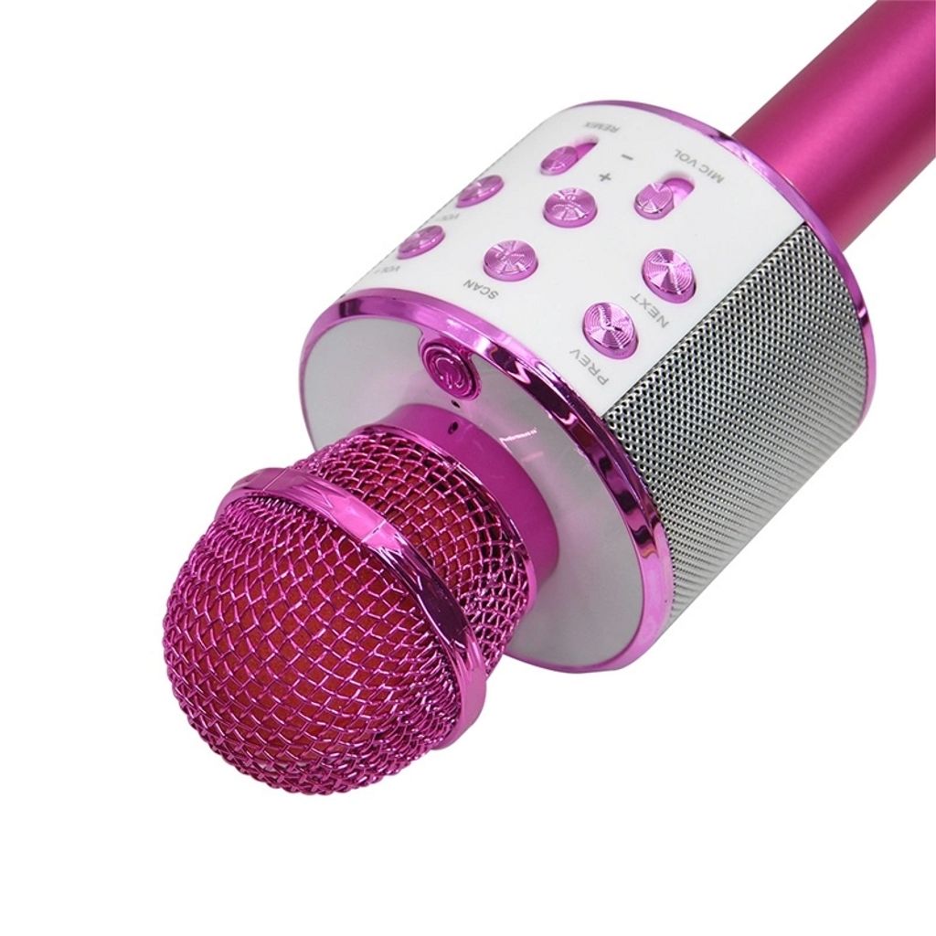 Forever-mikrofoni Bluetooth-kaiuttimella – Vaaleanpunainen