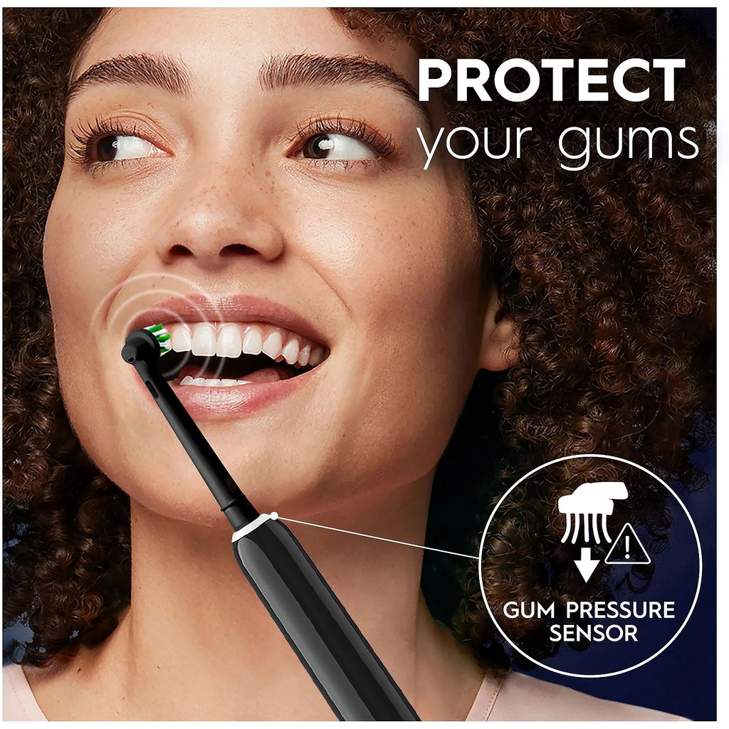 Oral-B Pro Series 1 Cross Action sähköhammasharja matkakotelolla - musta