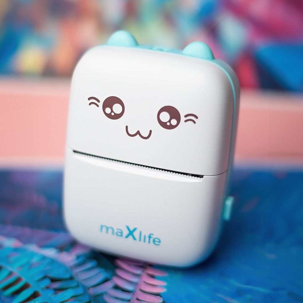 Maxlife-lämpötulostin Bluetooth MXTP-100 – Sininen