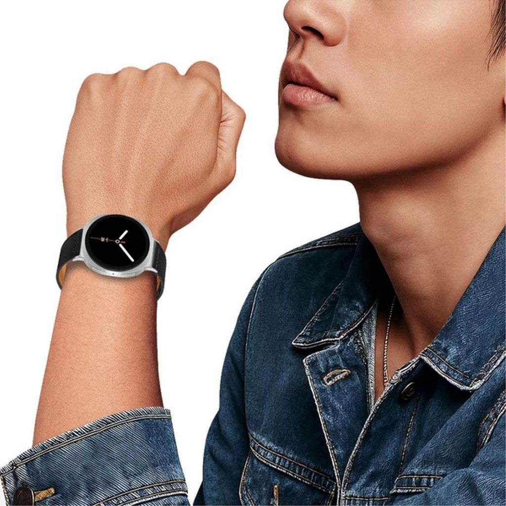 Tech-Protect Leatherfit Klockarmband Samsung Galaxy Watch 8 / 8 Classic - Svart