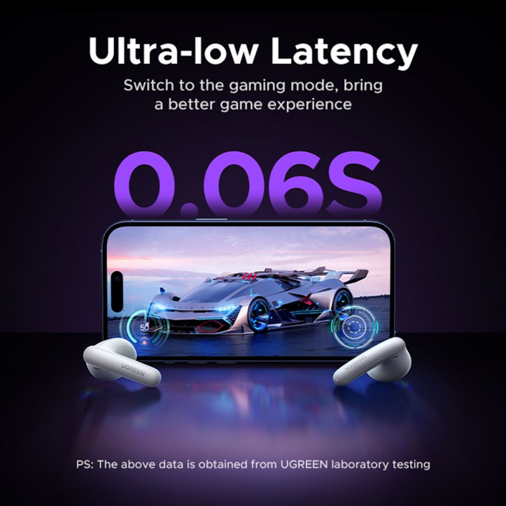 Ugreen HiTune H6 Magic WS216 Ægte Trådløse høretelefoner ENC - Grå