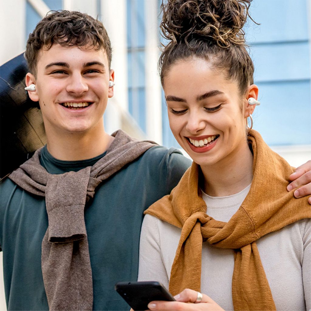 Baseus Bass 15 Clip trådlösa hörlurar Open-ear – vit