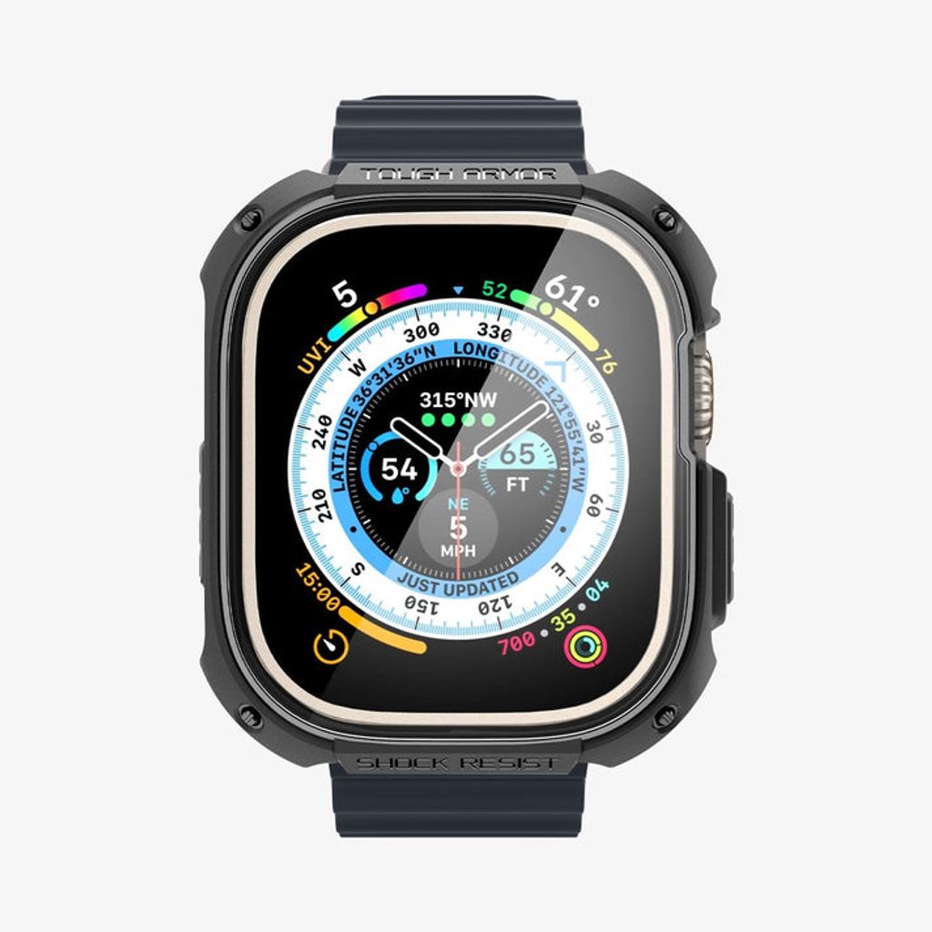 Spigen Apple Watch Ultra 4/3/2/1 49mm kuori Tough Armor - Musta