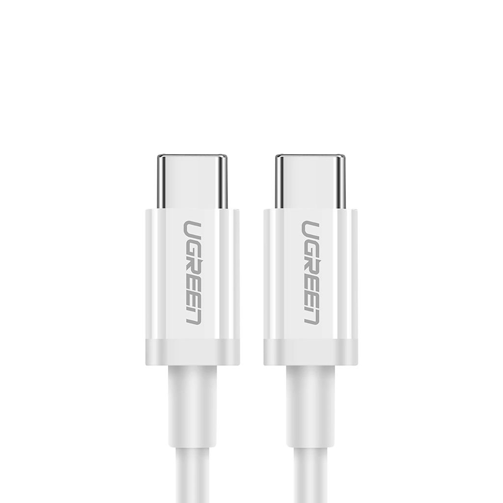 Ugrønn USB-C til USB-C PD QC AFC-kabel, 1,5 m - Hvit