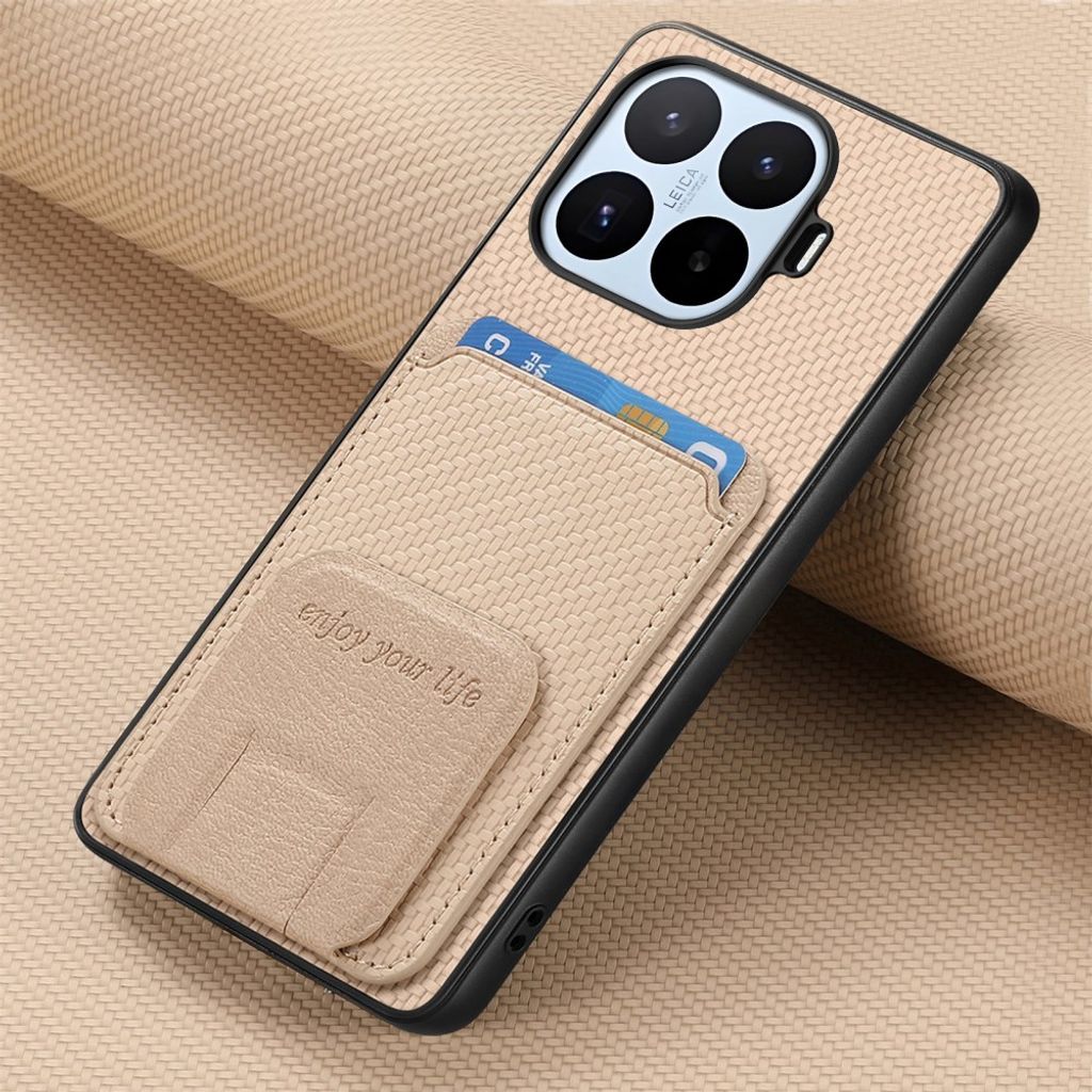 Xiaomi 17T Cover med kortlomme - Beige
