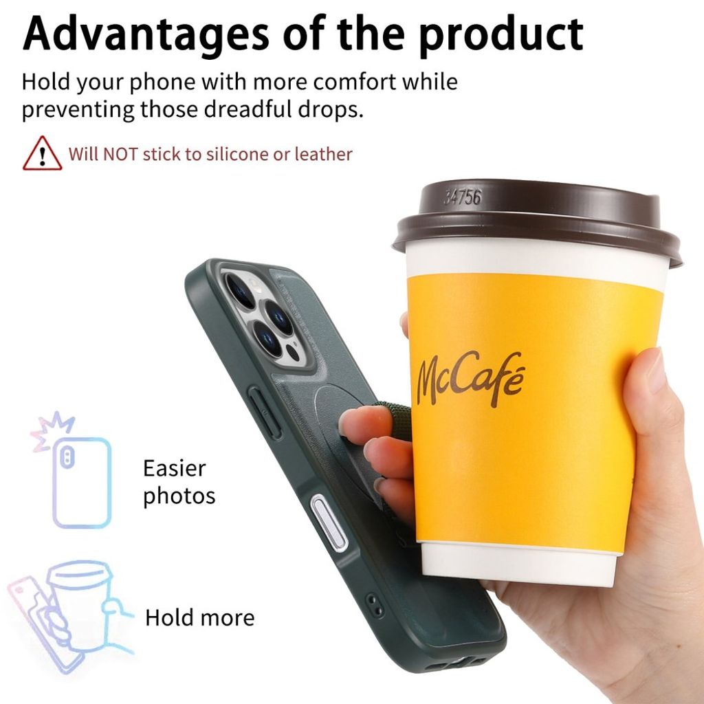 CASENEO iPhone 16 Pro Deksel med MagSafe - Grønn