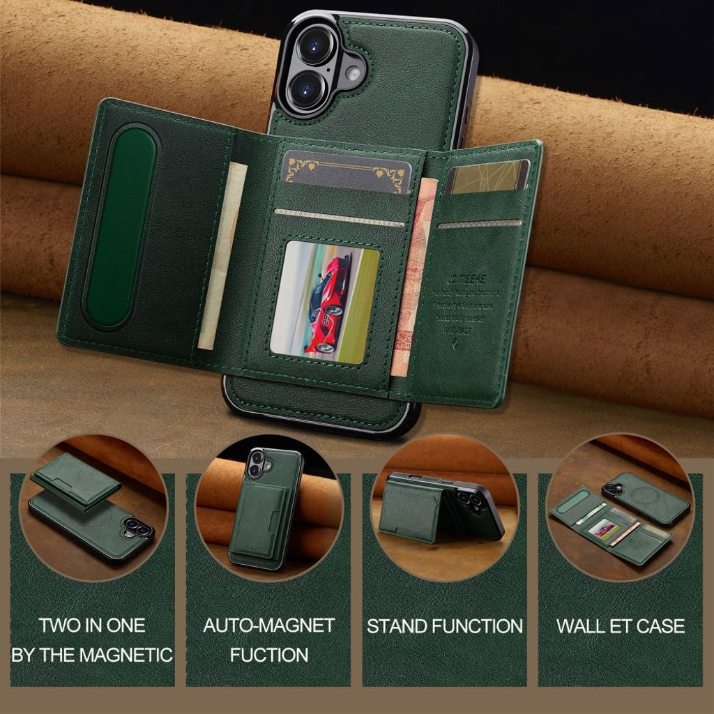 LC.IMEEKE iPhone 17 MagSafe case with wallet - Green