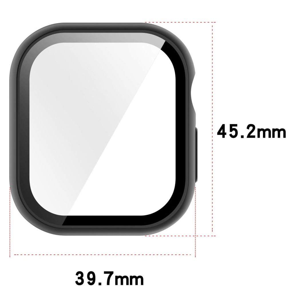 Apple Watch 12 42mm Skal med skärmskydd i härdat glas - Silver