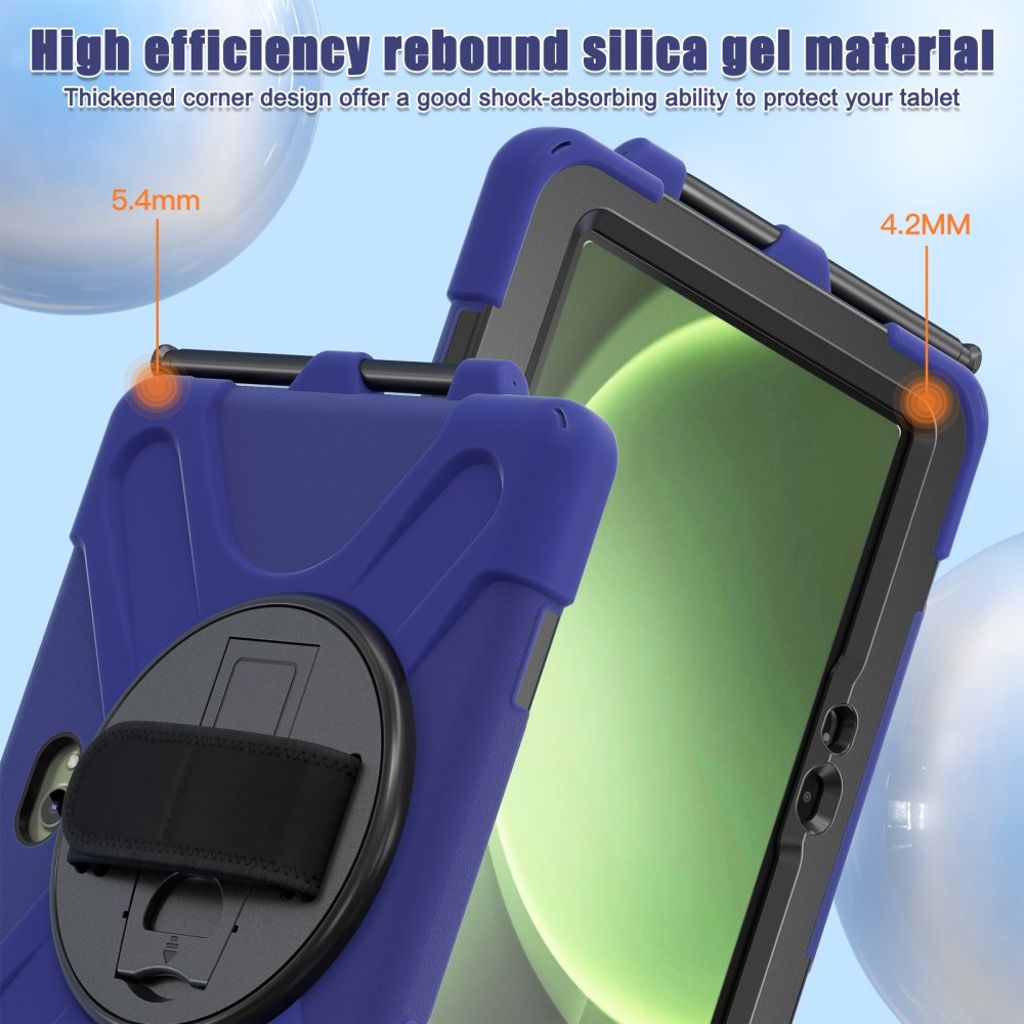 Samsung Galaxy Tab Active Pro Kuori Jalustalla – Tummansininen