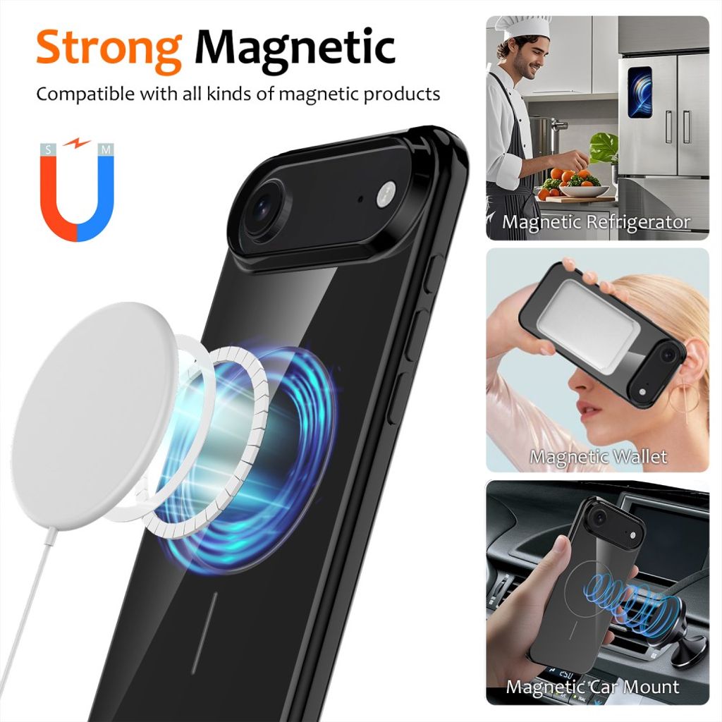 iPhone 17 Air MagSafe-kompatibelt Skal med Bärrem - Svart