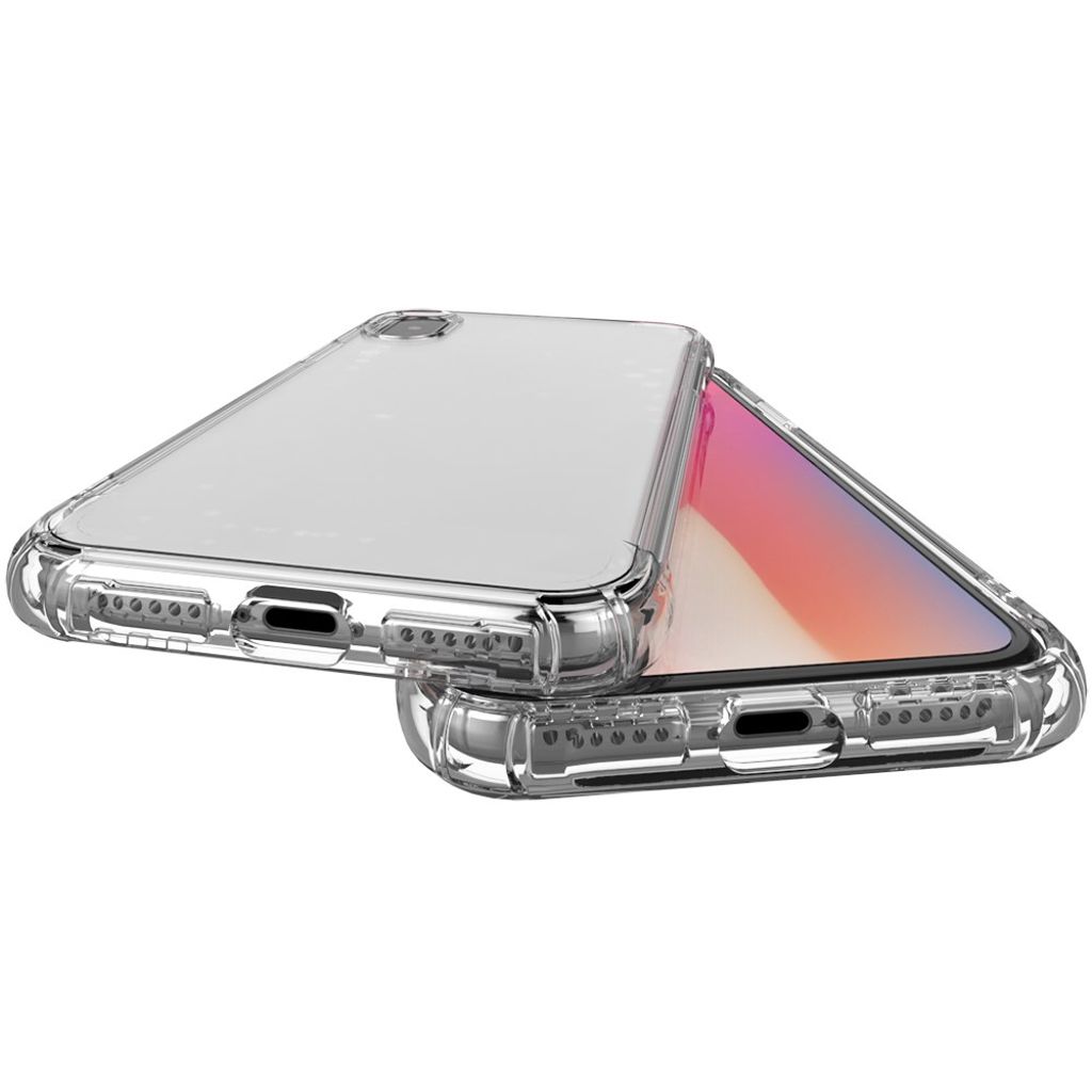 iPhone X/XS Deksel Støtsikker TPU Air Cushion - Gjennomsiktig