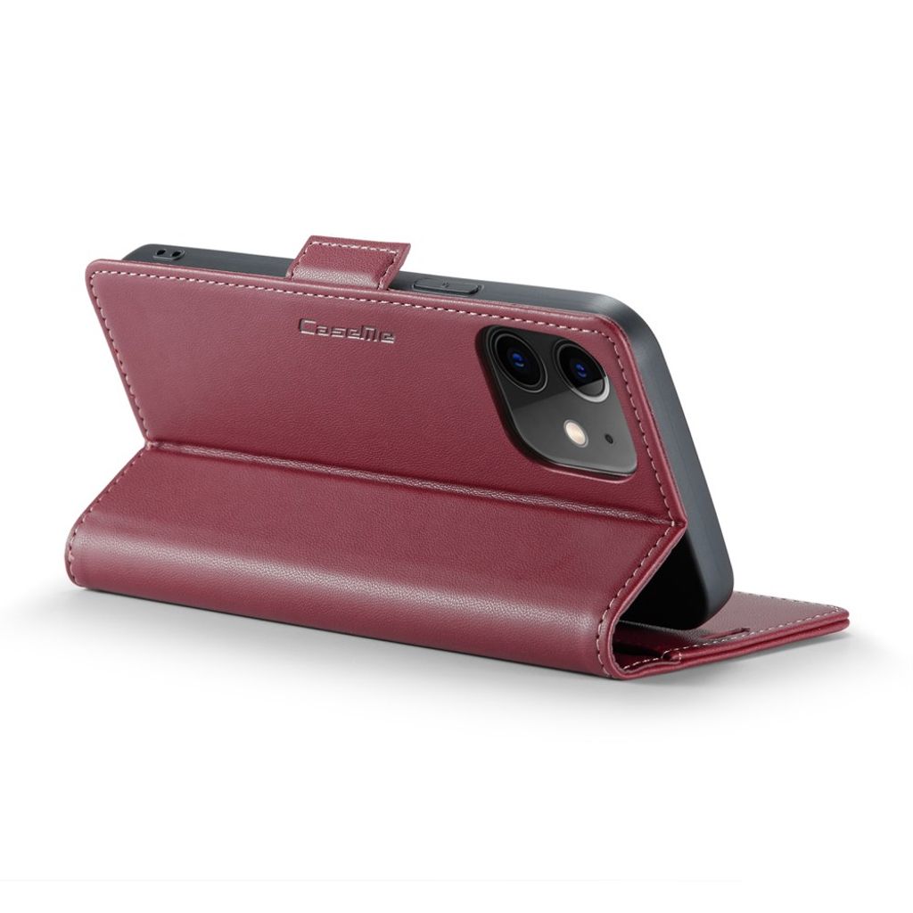 CASEME iPhone 12 Mini Wallet Cover with Stand - Red