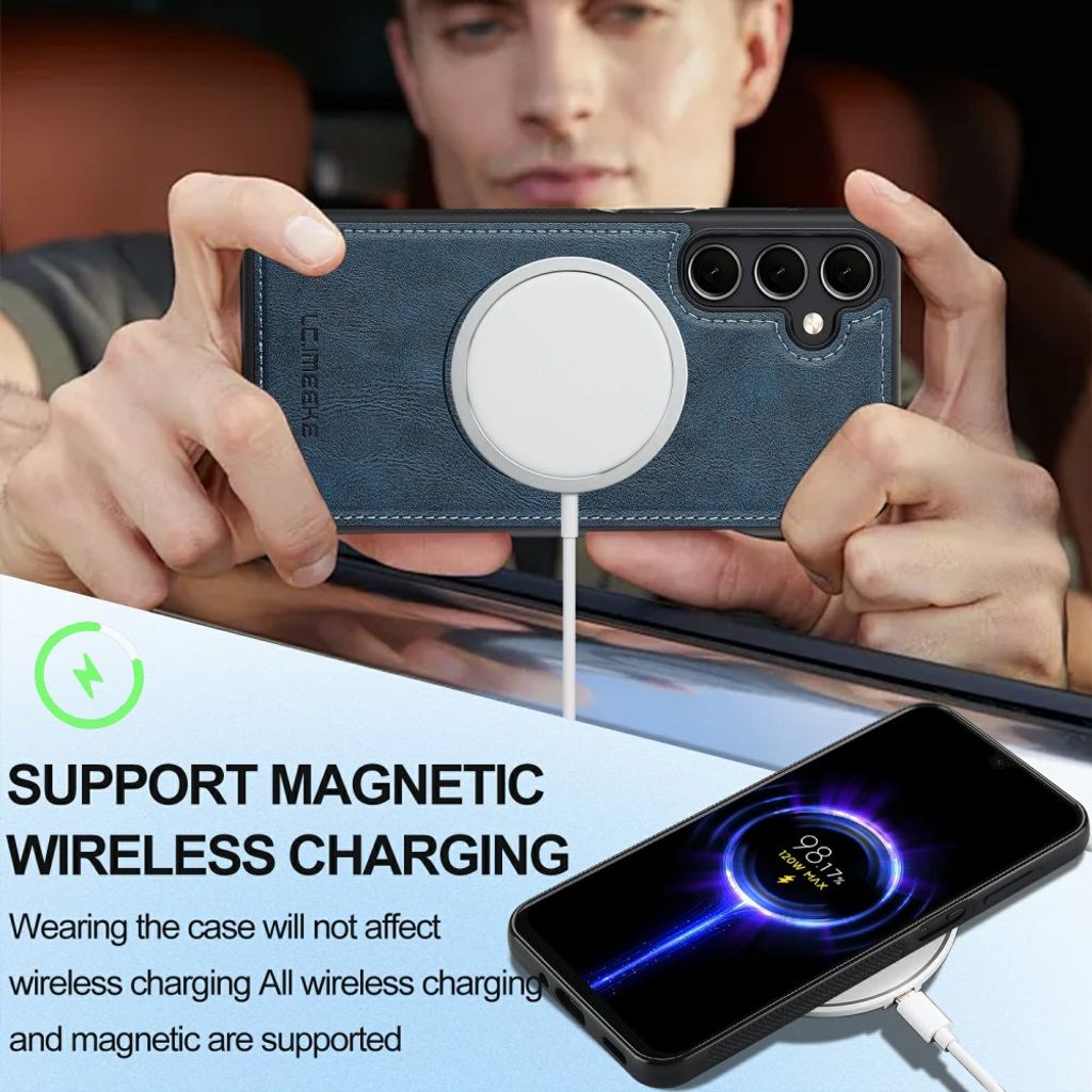 LC.IMEEKE Samsung Galaxy A37 5G MagSafe-kompatibelt deksel – Blå