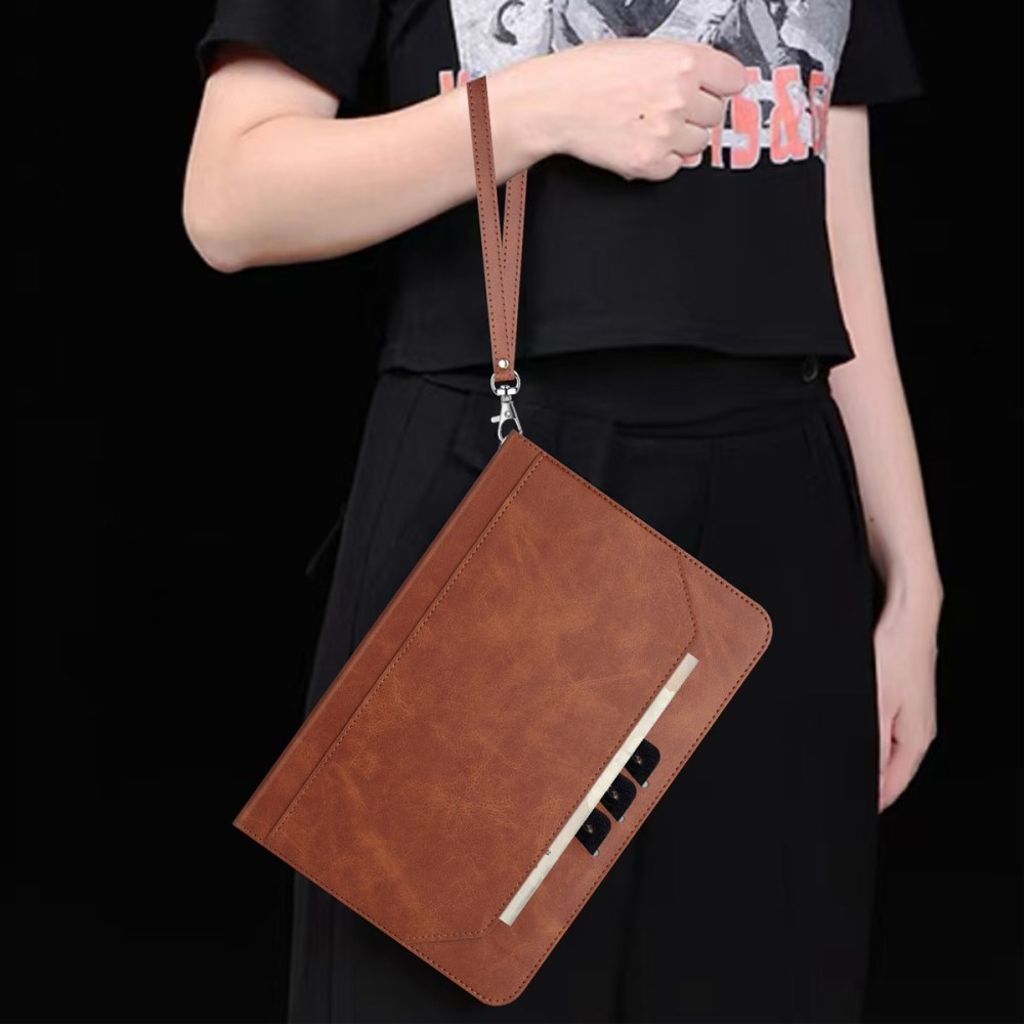 Samsung Galaxy Tab S10 FE Plus Cover with Wallet - Brown