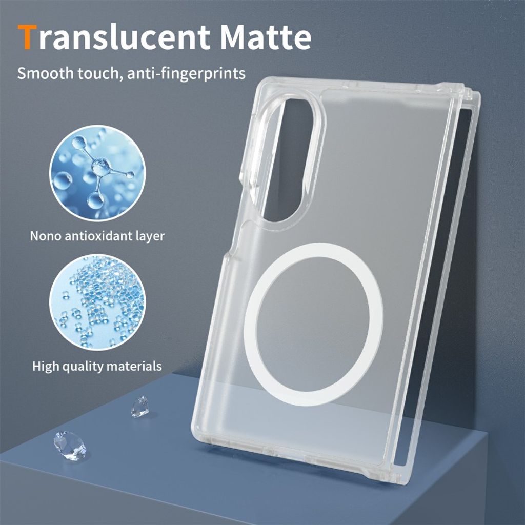 Samsung Galaxy Z Fold8 MagSafe cover med akrylbagside - Gennemsigtig
