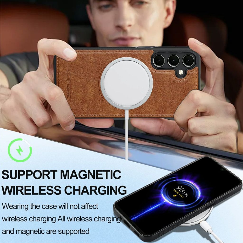 LC.IMEEKE Samsung Galaxy S25 FE Skal med MagSafe - Brun