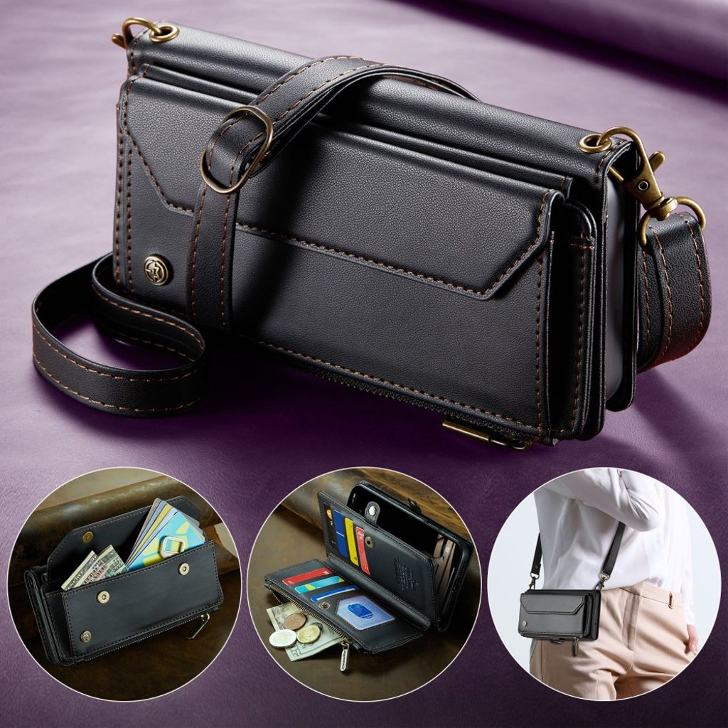 CASEME iPhone 16 Cover with 10 Card Slots - Black