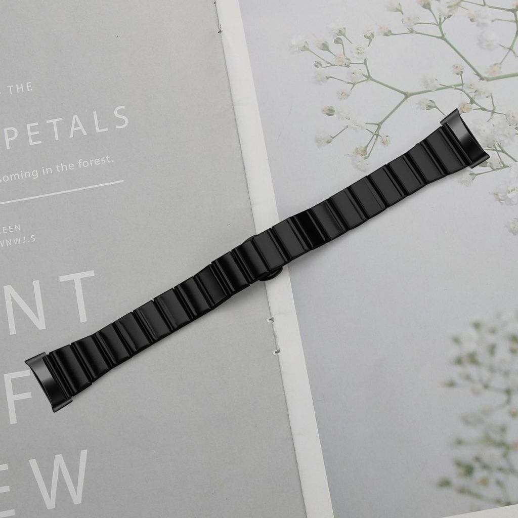 Fitbit Charge 6 / Charge 5 Urrem Rustfrit Stål – Sort