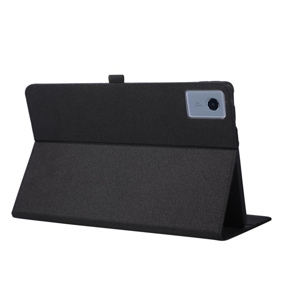 Lenovo Idea Tab Plus Lommeboketui Stativ Kortspor Stofftekstur - Svart