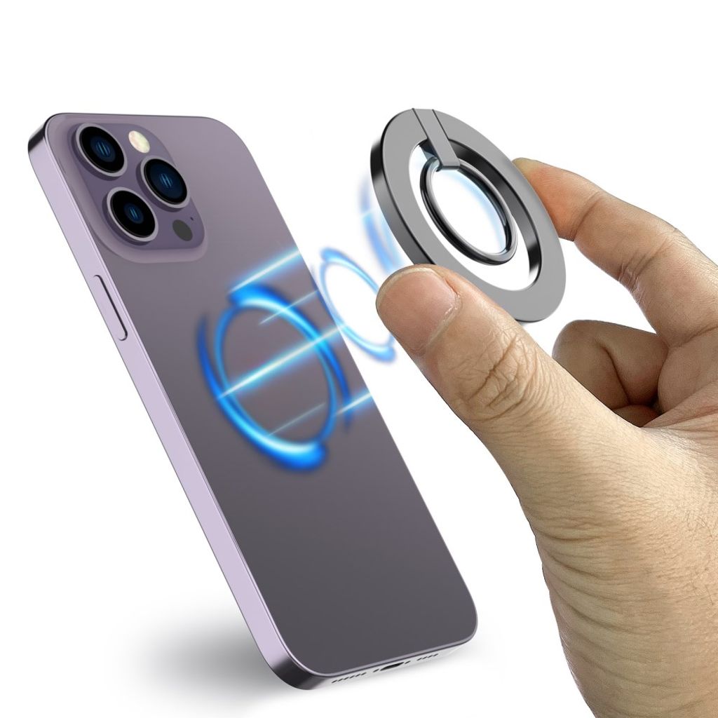 A675 magnetic phone ring holder – black