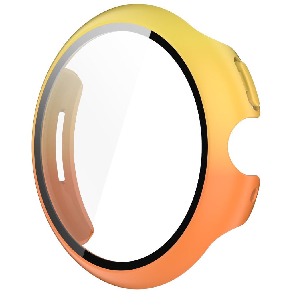 Google Pixel Watch 3 45 mmKuori, Näytönsuoja - keltainen + oranssi