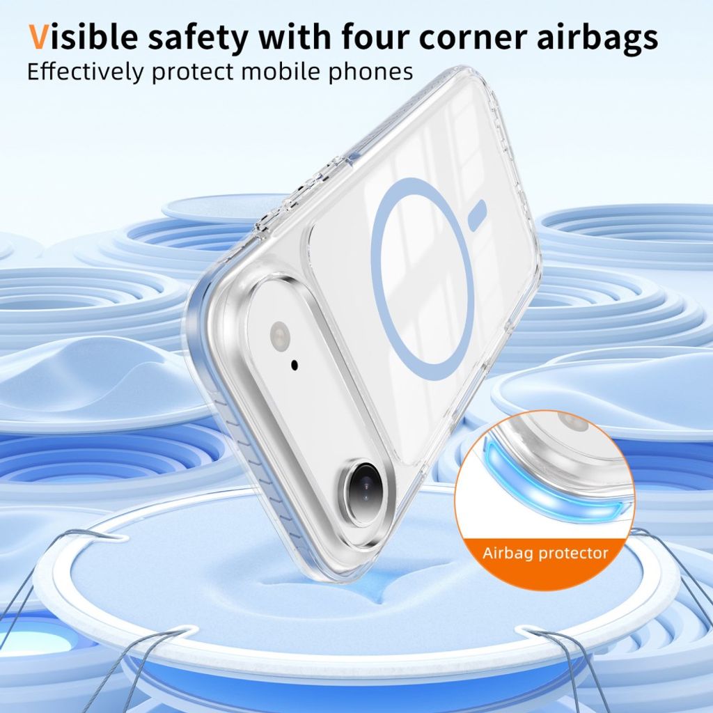 iPhone Air MagSafe kuori akryylitakalla - Sininen