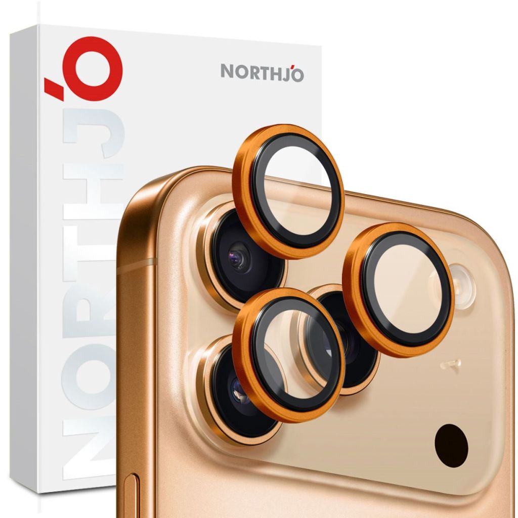 NORTHJO iPhone 17 Pro Max / 17 Pro Lens protector 9H - Orange