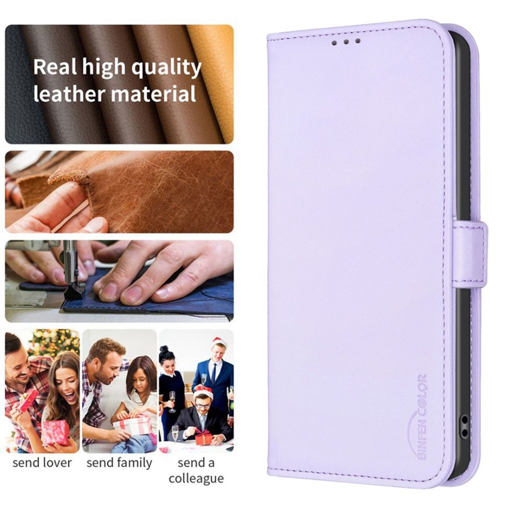 BINFEN COLOR iPhone 16 Wallet Cover – Purple