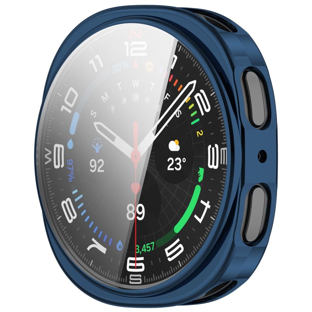 Samsung Galaxy Watch9 40mm TPU-deksel med skjermbeskytter - Marineblå