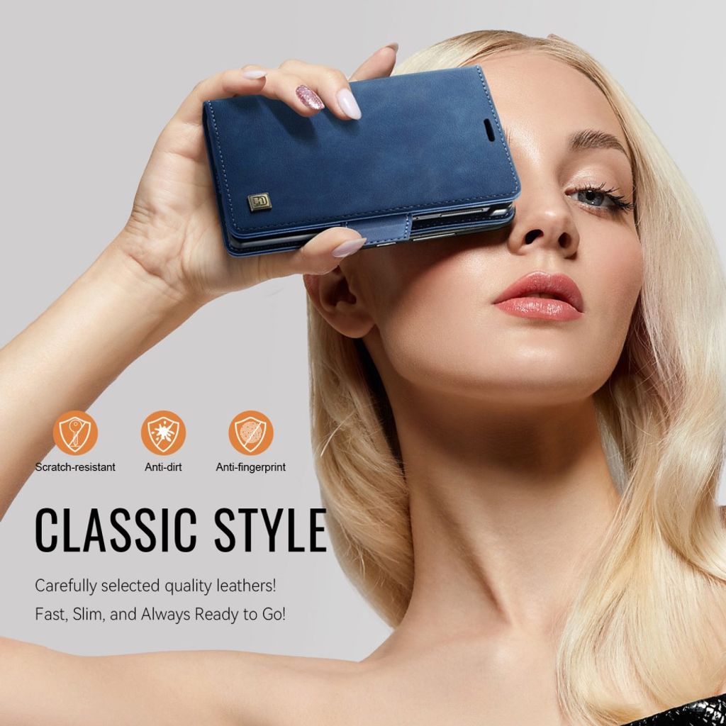 AUTSPACE Samsung Galaxy Z Fold8 Lompakkokotelo PU-nahka RFID-suojattu - Sininen