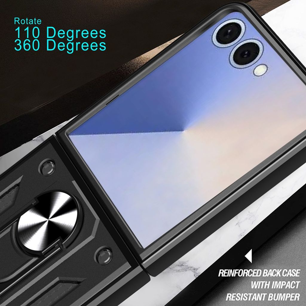 Samsung Galaxy Z Flip7 5G Cover med Stativ - Sølv