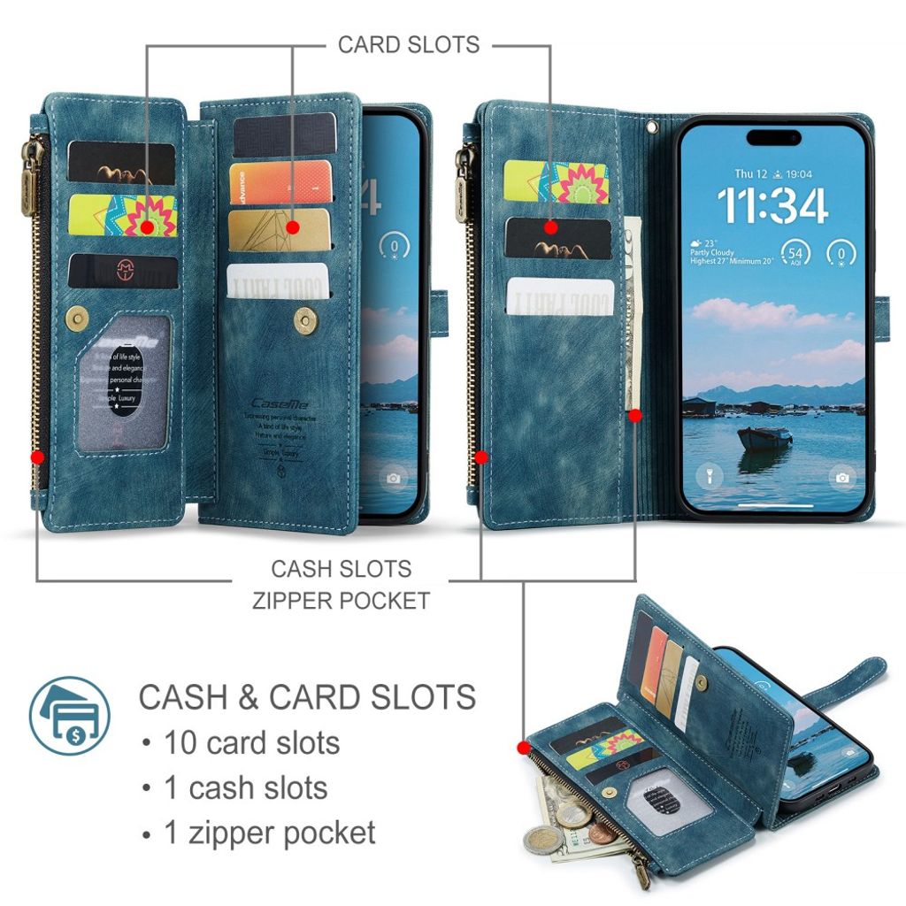 CASEME iPhone Air Etui med Stativ - Blå