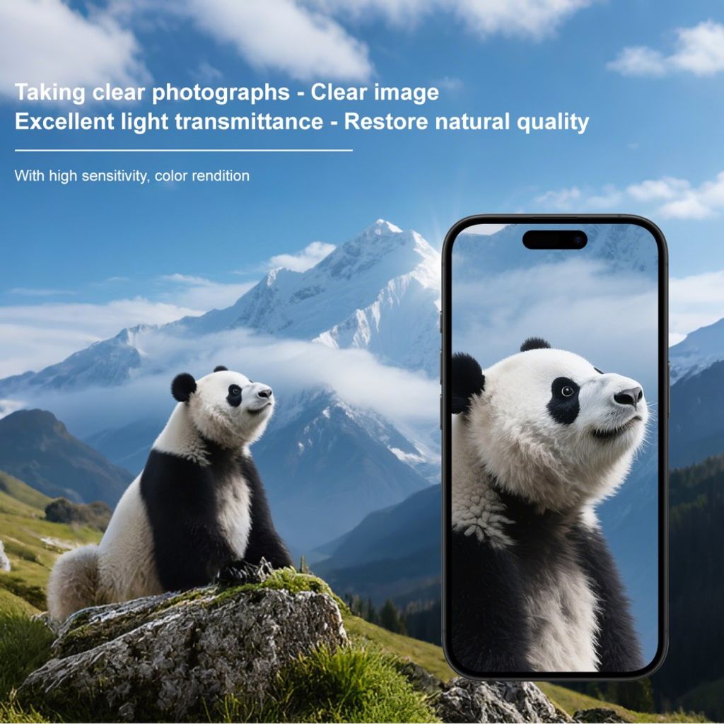 IMAK iPhone 18 Pro -linssinsuoja karkaistulla lasilla ja akryylikuorella - musta/läpinäkyvä