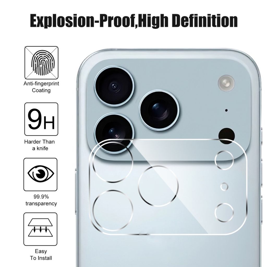 iPhone 17 Pro Max Lens Protector in tempered glass