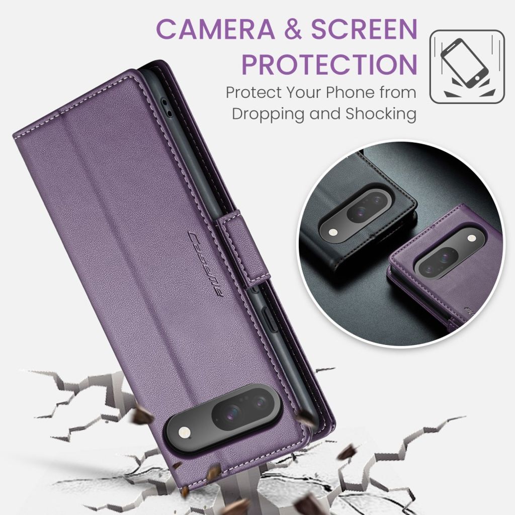 CASEME Google Pixel 10 Pro / 10 / 9 Pro / 9 Kotelo Korttipaikka - Violetti