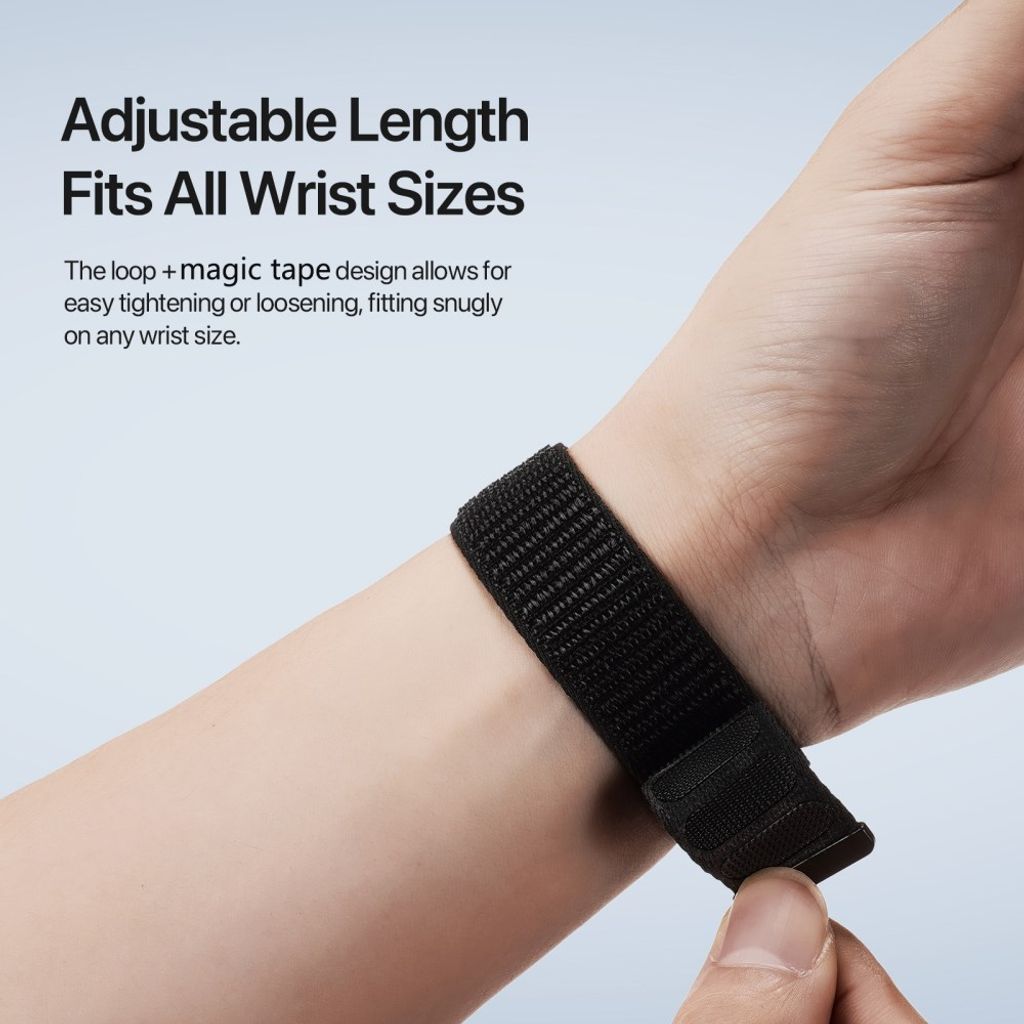 DUX DUCIS Apple Watch 42/44/46/49mm Urrem Flettet Nylon – Sort