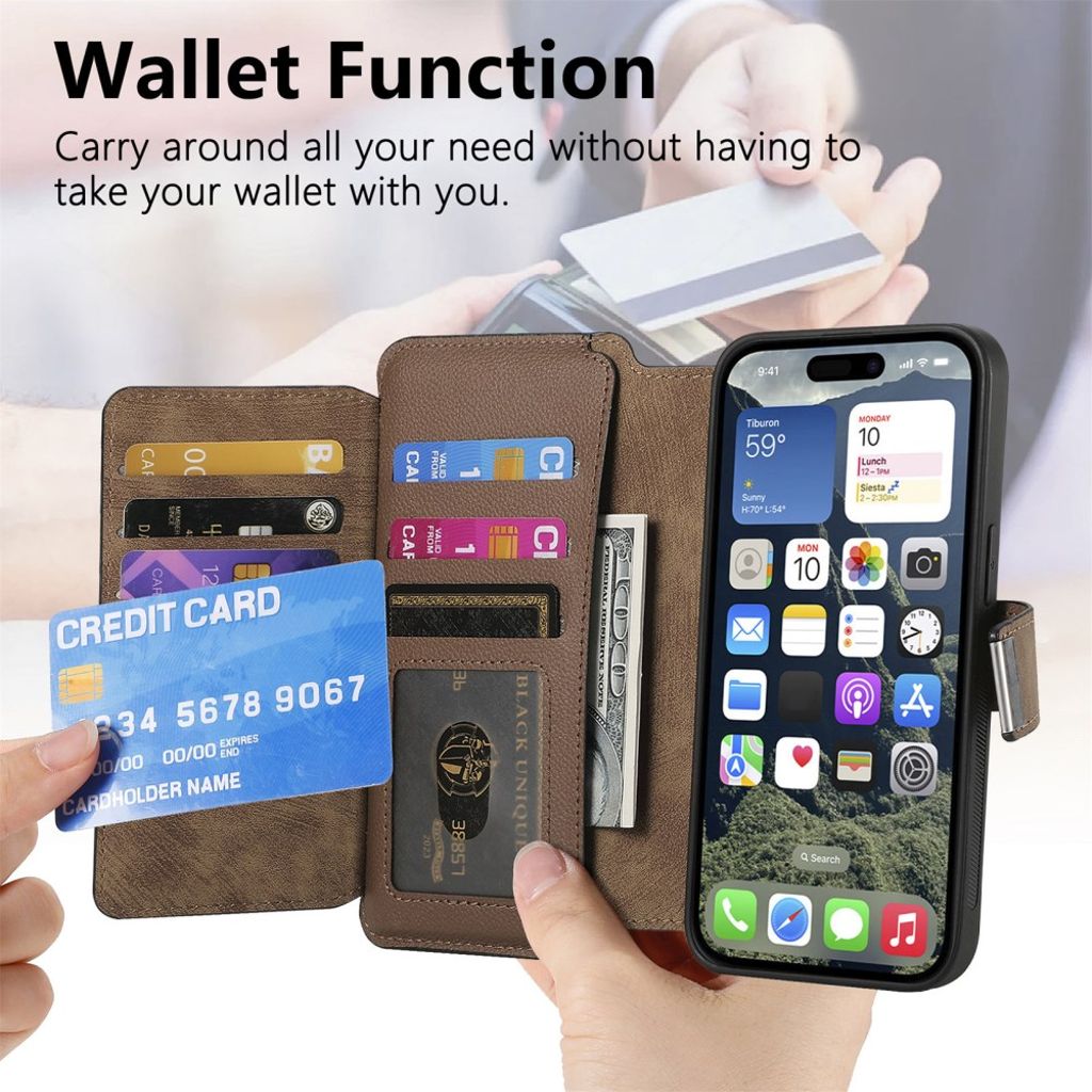 CASENEO iPhone 16 Plus Cover with Stand - Brown