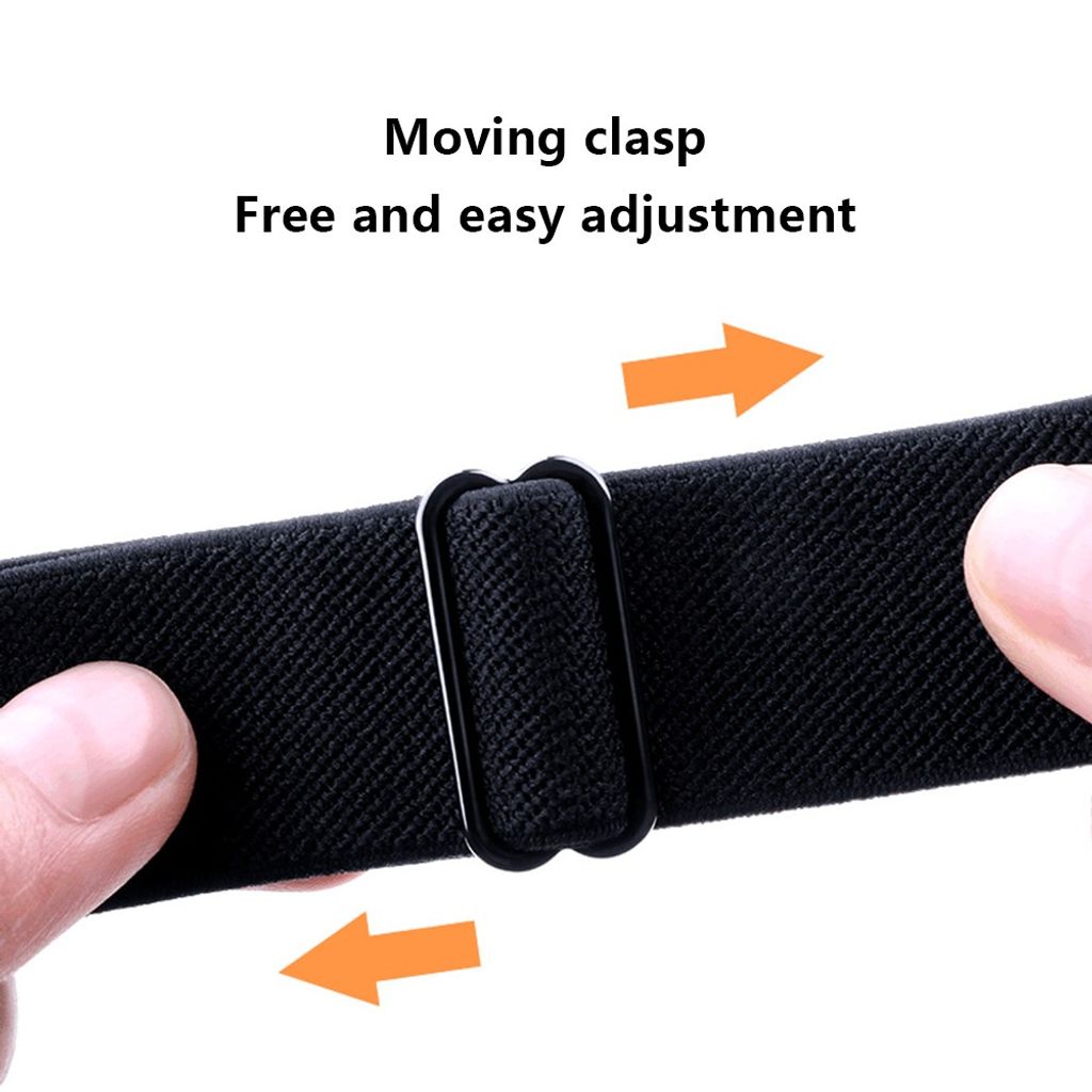 Samsung Galaxy Fit3 Klockarmband Elastisk Nylon Justerbar – Svart